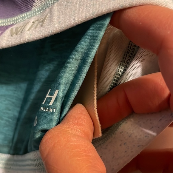 Peloton x WITH White, Teal, Purple Sports Bra Size Medium - Picture 8 of 8